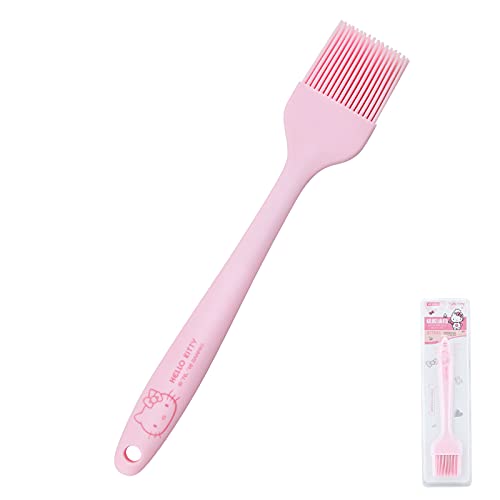 CHEFMADE Hello Kitty Silicone Basting Brush, Non-stick Heat Resistant Stainless Steel Inner Core for Baking, Grilling, and Marinating 1.8" x 10.2" (Pink)