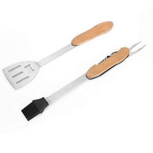 bbq tool set, multifunctional detachable folding barbecue tool, 5 in 1 function bbq accessories grill utensil set for outdoor bbq
