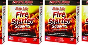 Rutland 50B Safe Lite Fire Starter Squares, 144 Squares (Fоur Расk)
