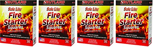 Rutland 50B Safe Lite Fire Starter Squares, 144 Squares (Fоur Расk)