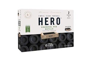 fire & flavor hero pods charcoal grill pod 2 pack refill