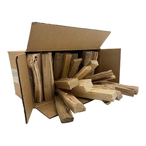 Pizza Oven Wood Naturally-Cured White Oak ~6-Inch Mini Logs/Splits for Portable Pizza Ovens and Tabletop Stoves 7+ Pound Box ~450 Cubic Inches