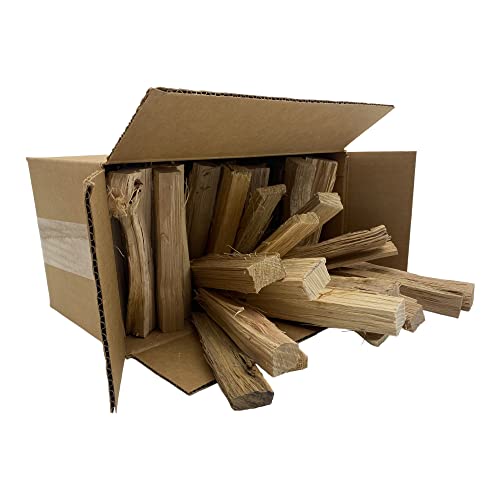 Pizza Oven Wood Naturally-Cured White Oak ~6-Inch Mini Logs/Splits for Portable Pizza Ovens and Tabletop Stoves 7+ Pound Box ~450 Cubic Inches