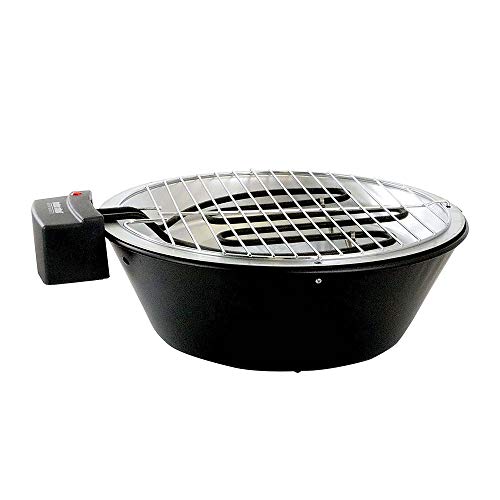 Better Chef Indoor Electric Barbecue Grill | 12-Inch | 1-KW | Stainless Grate | Round | Metal Drip Pan