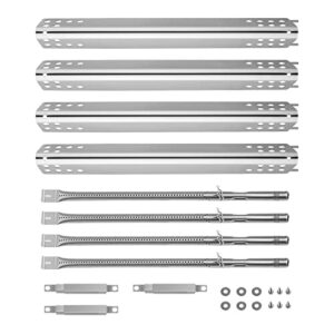 grill repair kit for charbroil advantage series 4 burner 463240015, 463240115, 463343015, 463344015 gas grills, stainless pipe burner, heat plate tent shield, adjust carryover tube replacement parts