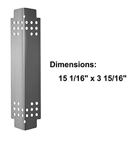 Htanch SN1161(3-Pack) SA6781 (3-Pack) 15 1/16" Stainless Steel Heat Plate and Burner Replacement for Gas Grill Models Charbroil 463722313, Charbroil 463722314 and Charbroil 463742111