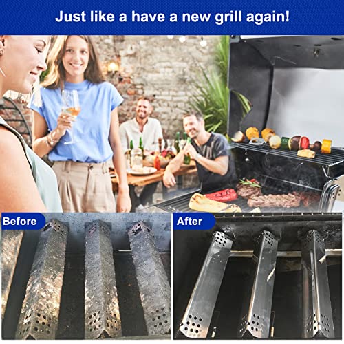 Aibabcue Grill Replacement Parts for Grill Master 720-0737, Nexgrill 720-0737 Grill Model, Stainless Steel Heat Plate Shield Tent, Gas Grill Burner for Tera Gear 780-0390, Grill Master Parts 720-0737