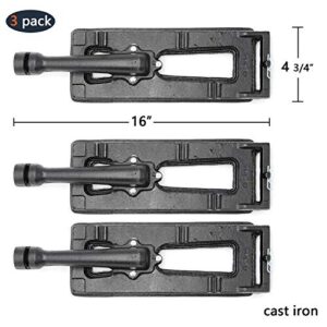 Hongso 16 inch Cast Iron Burner Pipe Tube Set Replacement Parts for Members Mark Y0101XC Y0660LP Y0600LP2 Y0005XC-2 Sam's Club, Grand Hall Y0005XC, Y0005XC-1 CISC Gas Grill, Set of 3 (CBI251)