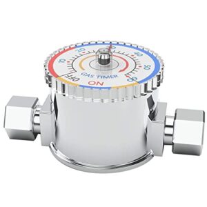 gas safety timer automatic shut off valve non-electric for bbq grill & kitchen fireplace natural gas propane stop device 1/2'' npt indoor outdoor