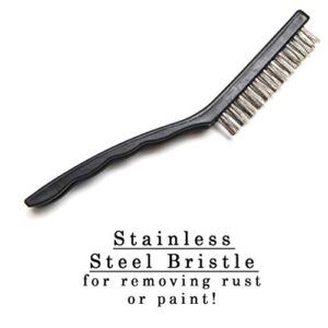 BBQ Grill Brushes (2 Count) Stainless Steel, Brass Heavy Duty Scratch Brush Set Bristles Brush for BBQ Grill Brush, Cleaning, Kitchen, etc.