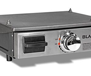 Blackstone 1650 Tabletop Grill Without Hood Propane Fuelled Portable Stovetop Gas Rear Grease Trap for Kitchen, Outdoor, Camping, Tailgating or Picnicking, 17 Inch Griddle, Black