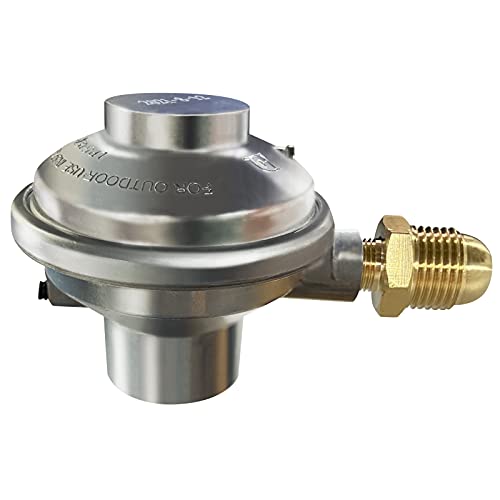 MENSI 1LB Propane Regulator Valve with One Pound Disposal Bottle Connection and 3/8" Male Flare Fitting for Propane Extension Hose