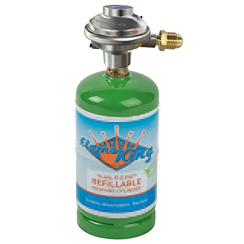 MENSI 1LB Propane Regulator Valve with One Pound Disposal Bottle Connection and 3/8" Male Flare Fitting for Propane Extension Hose