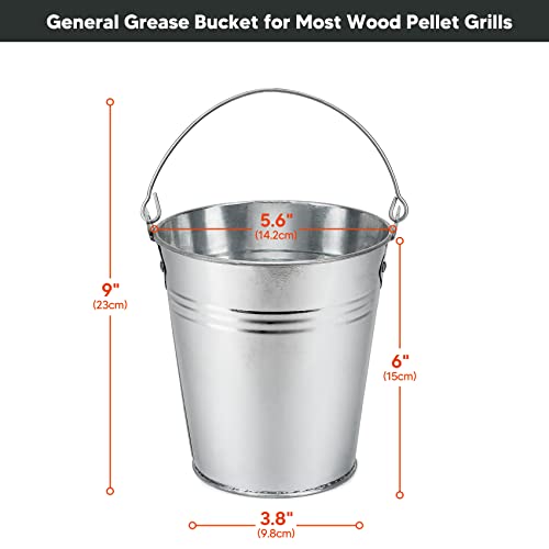 Stanbroil Drip Bucket Replacement for Traeger Grill, Sturdy Steel Grease Bucket Including 20-Pack Disposable Liners, Fit for Traeger, Pit Boss, Camp Chef, Louisiana