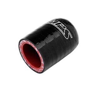 HPS 1/2" (13mm) Black High Temperature 3-ply Reinforced Silicone Coolant Cap Bypass Heater, 1-1/2" Length, 350F Max. Temp, 4mm Wall Thickness