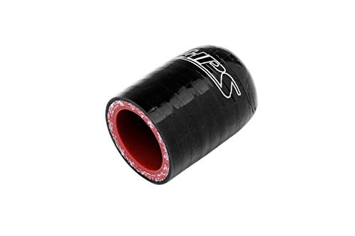 HPS 1/2" (13mm) Black High Temperature 3-ply Reinforced Silicone Coolant Cap Bypass Heater, 1-1/2" Length, 350F Max. Temp, 4mm Wall Thickness