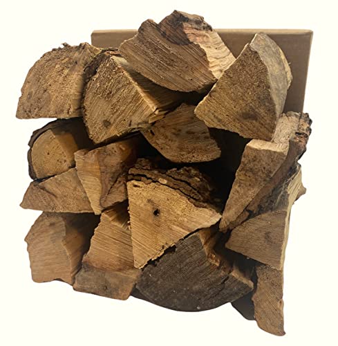 Carolina Cookwood Pecan Smoking Wood Logs for Wood Fired and Charcoal Smoker Grills - Large 6-in. Hardwood Splits, 12-17 lbs, 675 cu. in. Naturally Cured Smoker Wood