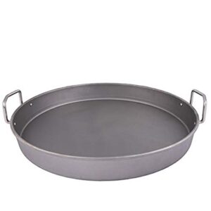oklahoma joe's 1996978p04 18.5-inch carbon steel deep dish pan, silver