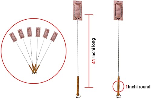 Campfire Forks 41 L Cast Iron Cooking Marshmallow Roasting Cookware for Families Scouts Hotdog Hot Dog Weenie (4 Pack)