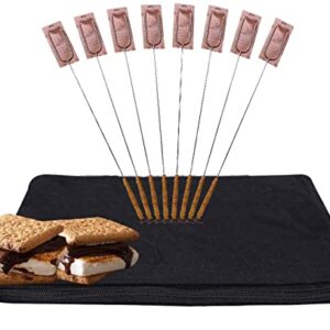 Campfire Forks 41 L Cast Iron Cooking Marshmallow Roasting Cookware for Families Scouts Hotdog Hot Dog Weenie (4 Pack)