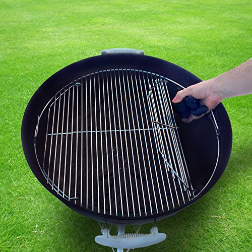 GRILLVANA 22 Inch 201 Stainless Steel Hinged Grilling/Cooking Replacement 22” grill grate - Compatible with Weber 22" Charcoal Grills - Kettle Charcoal BBQ Grilling Accessories