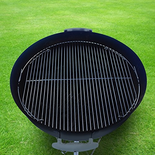 GRILLVANA 22 Inch 201 Stainless Steel Hinged Grilling/Cooking Replacement 22” grill grate - Compatible with Weber 22" Charcoal Grills - Kettle Charcoal BBQ Grilling Accessories