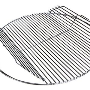 GRILLVANA 22 Inch 201 Stainless Steel Hinged Grilling/Cooking Replacement 22” grill grate - Compatible with Weber 22" Charcoal Grills - Kettle Charcoal BBQ Grilling Accessories