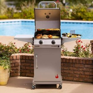 Char-Broil 463660421 Performance 2-Burner Cabinet Style Liquid Propane Gas Grill, Stainless Steel