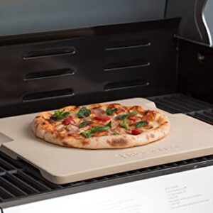 ROCKSHEAT K Large Pizza Stone Heavy Duty Baking Grilling Stone 20" x 13.5", Perfect for Oven, BBQ and Grill. Innovative Double - Faced Built - in 4 Handles Design