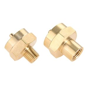 hz-monstar 1lb propane gas bottle refill adapter kit, including 1/4" npt female tank brass fitting and 1/4" male npt thread, grill stove connector