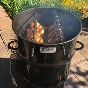 Pit Barrel Cooker Classic Package - 18.5 Inch Drum Smoker | Porcelain Coated Steel BBQ Grill | Includes 8 Hooks, 2 Hanging Rods, Grill Grate and More