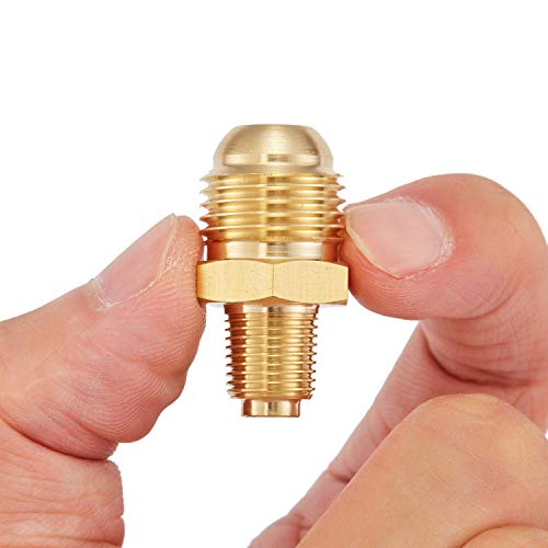 Litorange 3 PCS Propane Orifice Connector Brass Tube Fitting 3/8" Flare x 1/8" MNPT, Turkey Fryer Parts,For Propane Gas