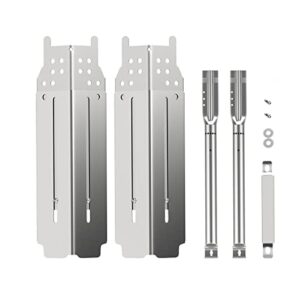 grilling corner replacement kit for charbroil classic 280 2-burner/360 3-burner gas grill,adjustable heat plates,burners and crossover tube repair for charbroil 463672717, 463672817(2-pack)