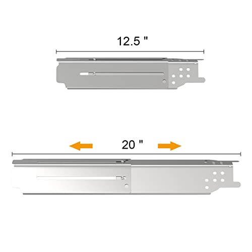 Grilling Corner Replacement Kit for Charbroil Classic 280 2-Burner/360 3-Burner Gas Grill,Adjustable Heat Plates,Burners and Crossover Tube Repair for Charbroil 463672717, 463672817(2-Pack)