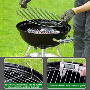 BEAU JARDIN Premium 18 Inch Charcoal Grill for Outdoor Cooking Barbecue Camping BBQ Coal Kettle Grill Tailgating Portable Heavy Duty Round with Thickened Grilling Bowl with Wheels BG231