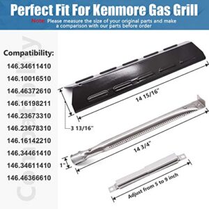 Criditpid Grill Replacement Parts Compatible for Kenmore 146.34611410 146.46372610 146.34461410 146.10016510 146.23678310 146.16142210 146.23673310 146.16198211 146.46366610, 146.34611410 Gas Grill