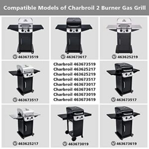 Barbqtime Grill Replacement Parts for Charbroil Performance 2 Burner Grill 463673519 463625217 463625219 463673517 463673017 463673617 463673019 463673619, Stainless Steel Part for Char-Broil Grill