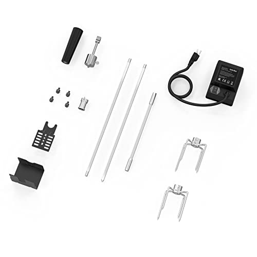 onlyfire Universal Rotisserie Kit BBQ Grilling Accessory Kit for Most 2 to 4 Burners Gas Grills - 32"-42" x 5/16" Standard Square Spit Rod