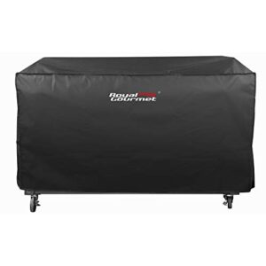 royal gourmet cr6008 60" grill cover, durable oxford polyester outdoor bbq cover for flat top griddle, water resistant, weather protection, black