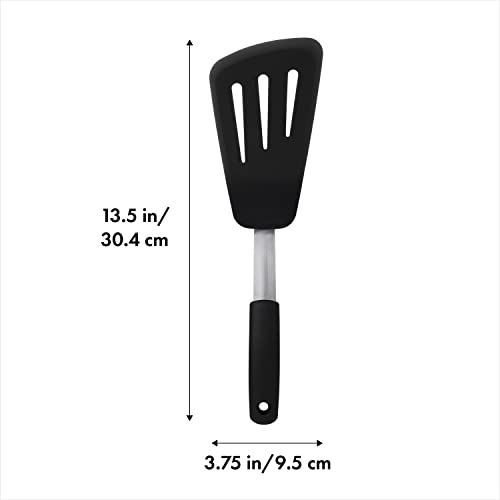 OXO Good Grips Small Silicone Flexible Turner Black & Good Grips Silicone Flexible Omelet Turner