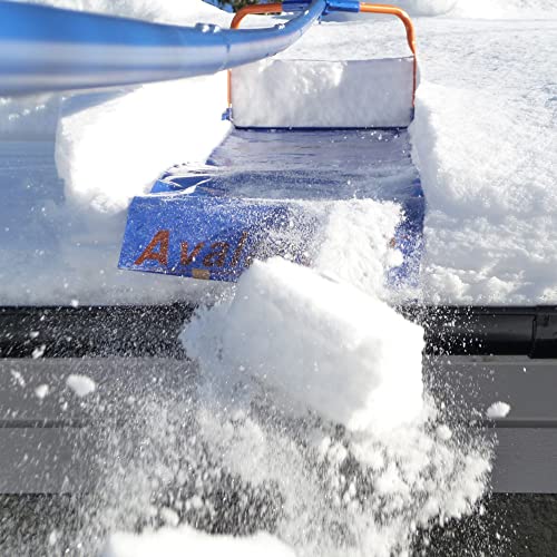 Snow Roof Rake by Avalanche! Original 750 with Slide Material: Easy Snow Removal for Metal, Cedar Shake, Tile, Architectural Shingled Roofs and Solar Panels. 17 Inch Wide, 16 Feet Long, 3 Inch Wheels