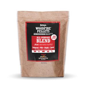 ninja xskop2rl woodfire pellets, all purpose blend 2-lb bag, up to 20 cooking sessions, 100% real wood pellets, only compatible with ninja woodfire grills (og700 series), all purpose blend