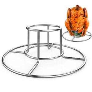 rusfol beercan chicken rack, stainless steel chicken stand for smoker and grill
