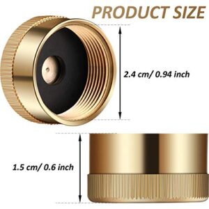 6 Pieces Solid Brass Refill Cap 1 LB Propane Bottle Cap Gas Tank Cylinder Sealed Cap Protect Cap