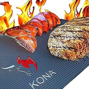 kona xl best grill mat - bbq grill mat covers the entire grill - premium non-stick 25"x17"