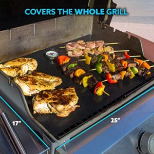 Kona XL Best Grill Mat - BBQ Grill Mat Covers The Entire Grill - Premium Non-Stick 25"x17"