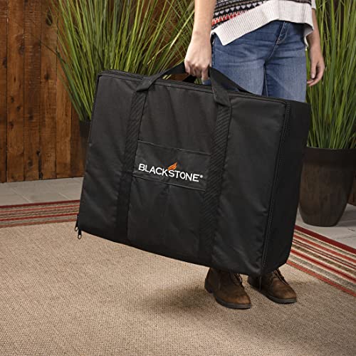 Blackstone 1723 Tabletop Griddle Carry Bag Fits 22 Inch Portable BBQ Grill Travel-600D Heavy Duty Weather Resistant Cover, 22 Inch, Black