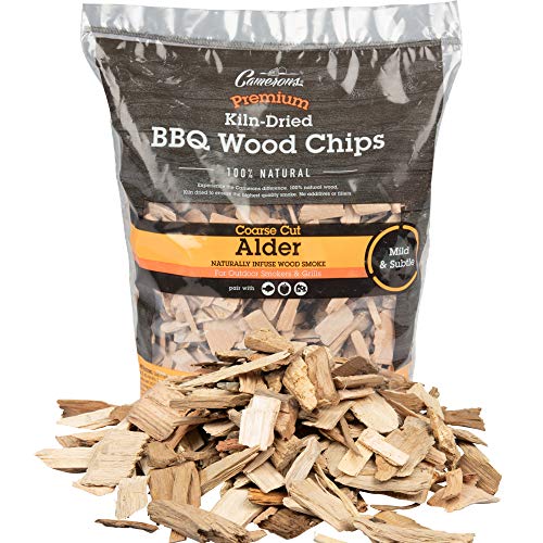 Camerons Products Alder Wood Smoker Chips ~ (2lb. Coarse), 260 cu. in. - 100% All Natural, Coarse Wood Smoking and Barbecue Chips, Packaging May Vary