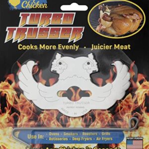 Turbo Trusser for Chicken I As Seen on Shark Tank I Cooks Evenly & Makes Meat Juicier I Easy-to-Use & Dishwasher Safe I for Ovens, Smokers, Roasters, Grills, Rotisseries, Air Fryers & Deep Fryers