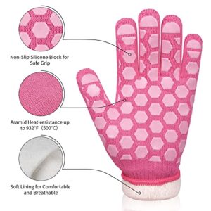 BBQ Gloves Women Oven Mitts: 932°F Heat Resistan Gloves - Grill Gloves for Kitchen Cooking Pot Holders